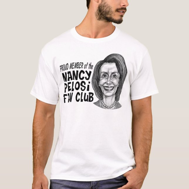 Camiseta Clube de fãs de Nancy Pelosi (Frente)