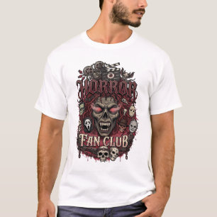 Camiseta Clube de Fãs de Terror Rosto de Demônio de Hallowe