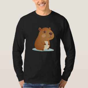 Camiseta Clube de Fãs do Capivara e Crianças Capivaras Fofa