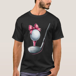 Camiseta Clube de Golfe Bola de Golfe Laço Coquete Dia das