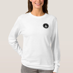 Camiseta Clube de iate personalizado. Barco à vela personal