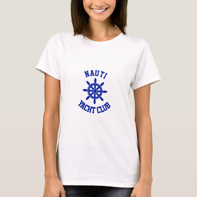 Camiseta Clube de iate travesso engraçado (Frente)