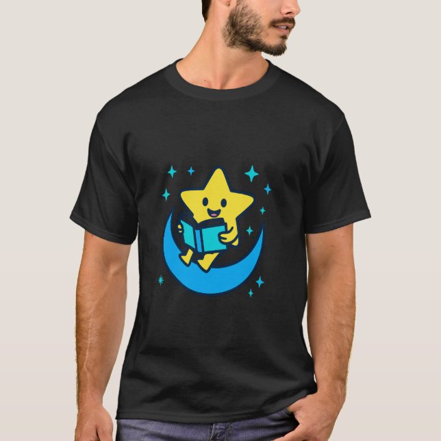 Camiseta Clube de Leitura Galáctica Estrela na Lua Crescent (Frente)