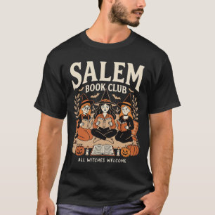 Camiseta Clube de Livros de Salem Design de Vetor de Bruxas