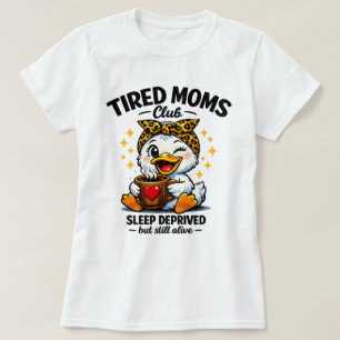 Camiseta Clube de Mães Cansadas Pato Apaixonado por Café Pr