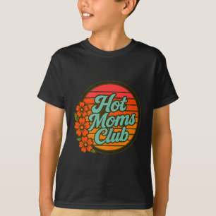 Camiseta Clube de Mães Quentes Estilo Vintage Nova Mãe Mãe