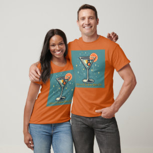 Camiseta Clube de Martini Atômico Coquetel Futurista Retrô
