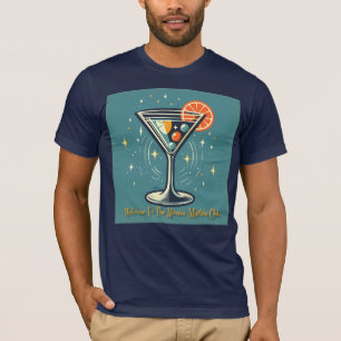 Camiseta Clube de Martini Atômico Coquetel Futurista Retrô
