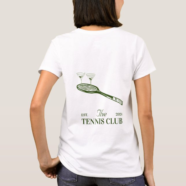 Camiseta clube de martini e tênis  festa (Verso)