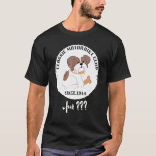 Camiseta Clube De Motomotocicletas Crazy Dog Rocker Com Cut