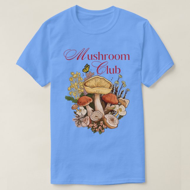 Camiseta Clube de Mushroom do núcleo de algodão (Frente do Design)