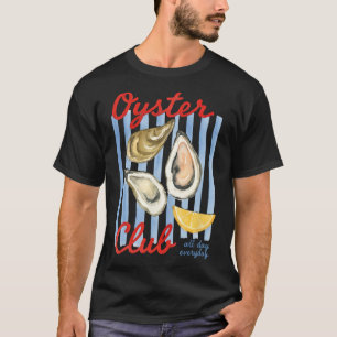 Camiseta Clube de Ostras Ostra Férias de Verão Férias Vinta