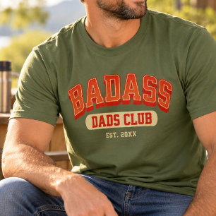 Camiseta Clube de Papai Badass Personalizado Retro Legal Di