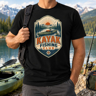 Camiseta Clube de Pesca de Caiaque - Pesca ao Ar Livre Vint