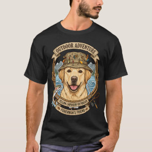 Camiseta Clube de Pesca Labrador Amarelo Pescador Rio Ao Ar