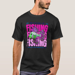 Camiseta Clube de Pesca para Meninas Coloridas Mulheres Lag