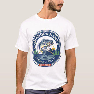 Camiseta Clube de Pesca Personalizado do Vovô