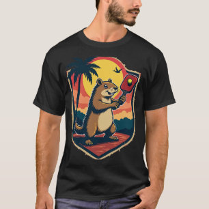 Camiseta Clube de Pickleball do Capivara Logotipo de Esport