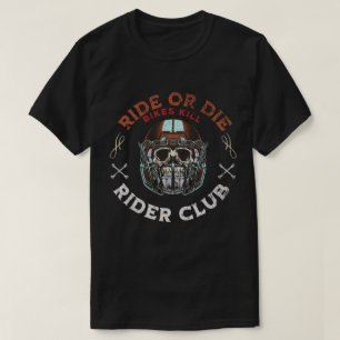 Camiseta clube de pilotos ride or die design