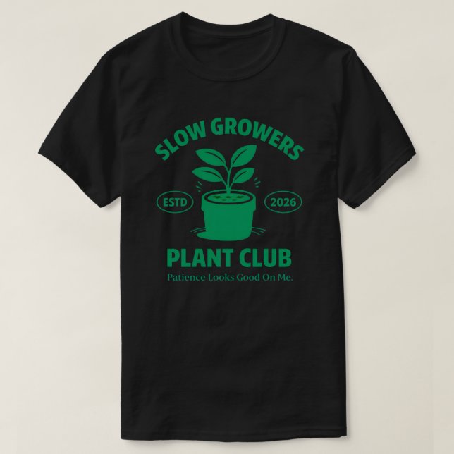 Camiseta Clube de Plantas de Crescimento Lento Presente de  (Frente do Design)