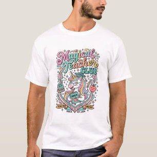 Camiseta Clube de Professora Mágica Unicórnio Mercado Kawai