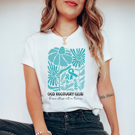 Camiseta Clube de Recuperação de TOC Boho Azul Verde Saúde 