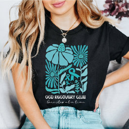 Camiseta Clube de Recuperação de TOC Retro Boho Um Passo de