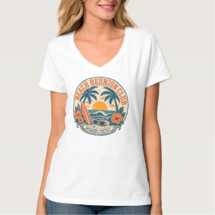 Camiseta Clube de Reunião de Praia Personalizado Design Ret