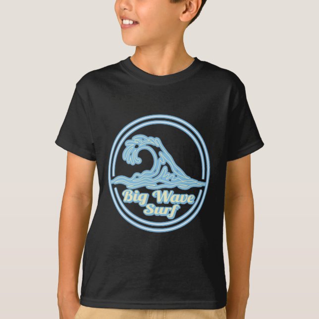 Camiseta Clube de Surf Big Wave Dunnet Y, Gráfico de Surf (Frente)