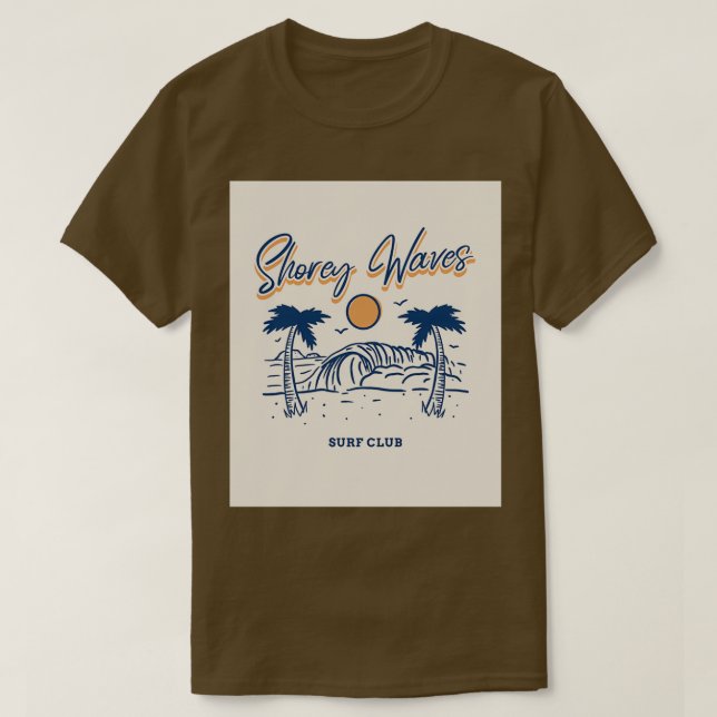 Camiseta Clube de surf de ondas curtas (Frente do Design)