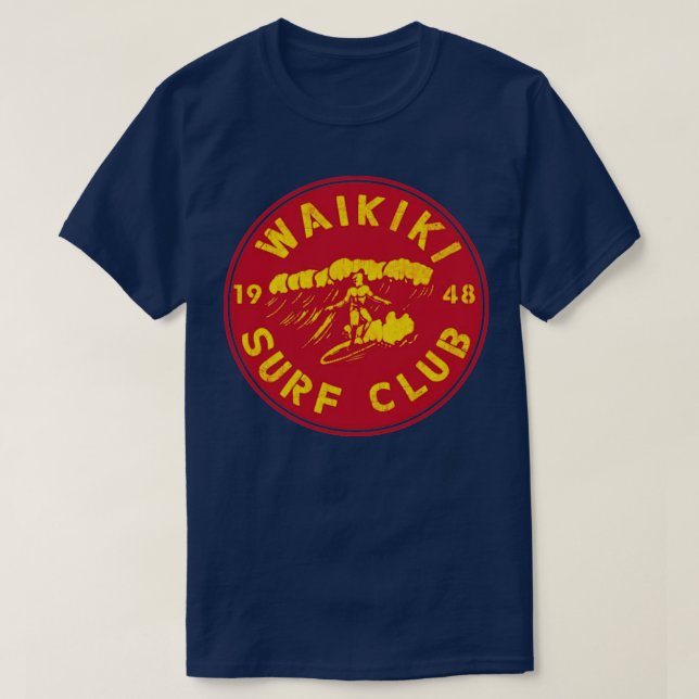 Camiseta Clube de Surfs Waikiki 1948 (Frente do Design)