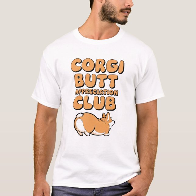 Camiseta Clube de valorização do bumbum Corgi (Frente)