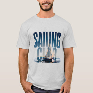 Camiseta Clube de Vela Gráfico Náutico de Luxo