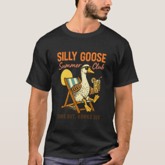 Camiseta Clube de Verão do Ganso Tolo Amante de Surf Viagem