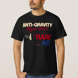Camiseta Clube de Voo Anti-Gravidade, Estilo de Ar Rara, Sn