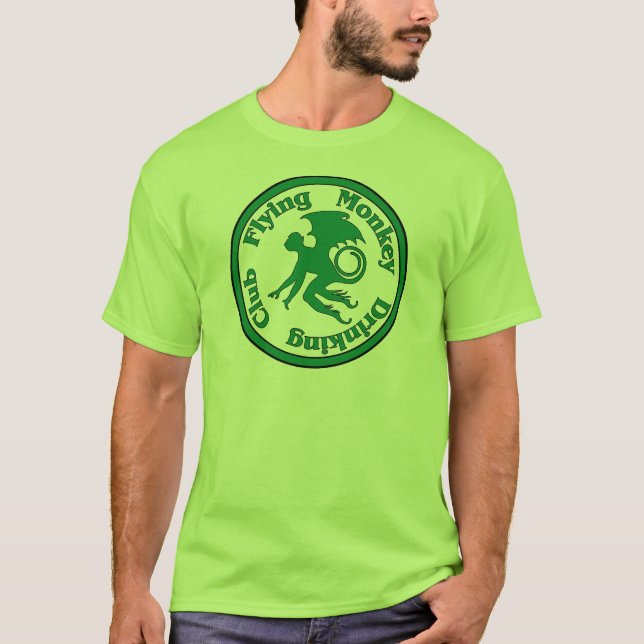 Camiseta Clube do bebendo do macaco do vôo (Frente)