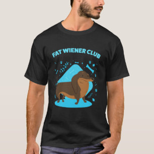 Camiseta Clube do Cachorro Engraçado e Gordo Wiener Dachshu