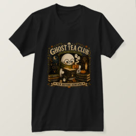 Camiseta Clube do Chá Fantasma Bibliófilo Halloween Retro