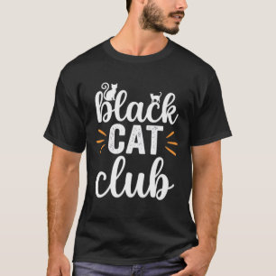 Camiseta Clube do Gato Preto Design de Halloween