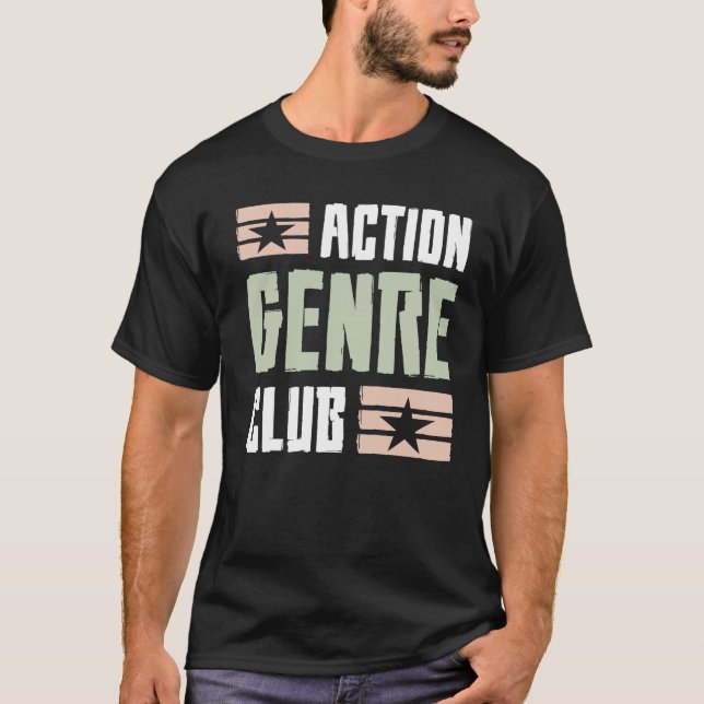 Camiseta clube do gênero de ação (Frente)