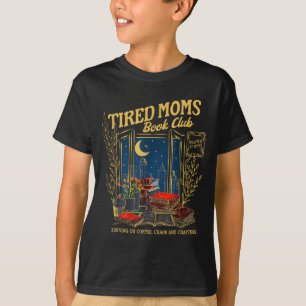 Camiseta Clube do livro de mães cansadas retrô literata boo