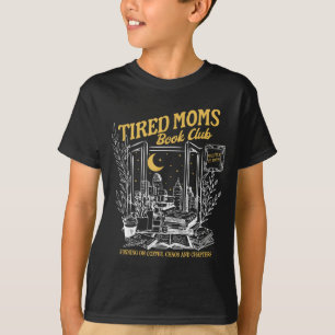 Camiseta Clube do livro de mães cansadas retrô literata boo