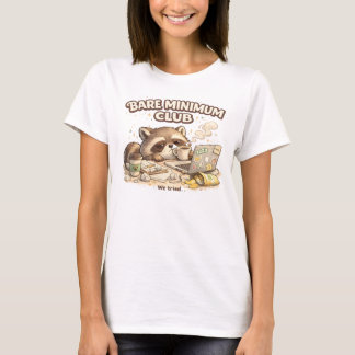 Camiseta Clube do Mínimo – Fofinho Meme do Raccoon Cansado
