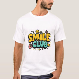 Camiseta Clube do Sorriso Tipografia Positiva Fofa