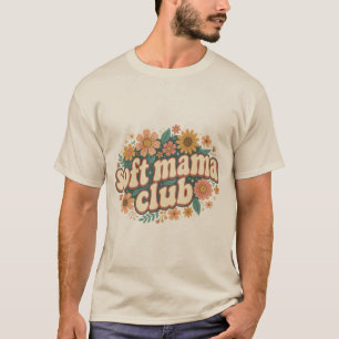 Camiseta Clube Mama Floral Retro Dia das Mães