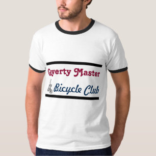 Camiseta Clube mestre QWERTY da bicicleta