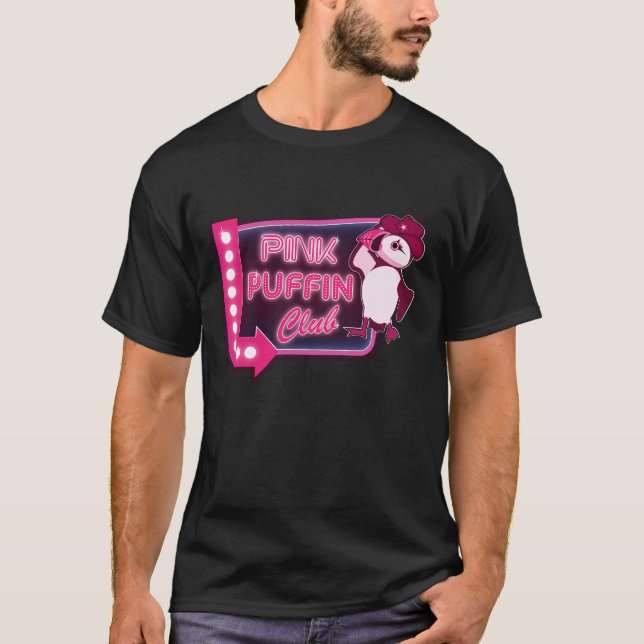 Camiseta Clube Pink Puffin (Frente)