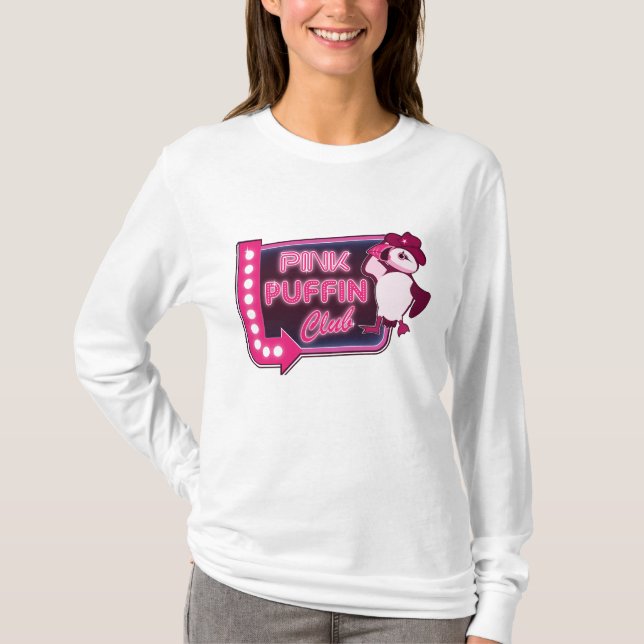 Camiseta Clube Pink Puffin (Frente)