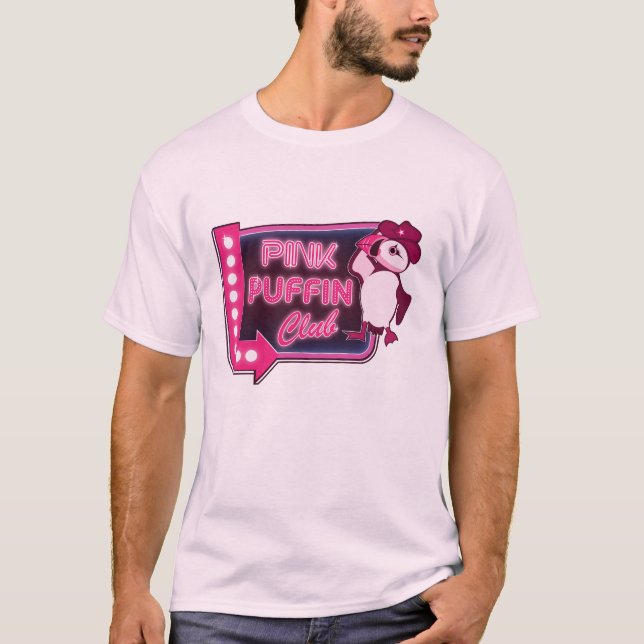 Camiseta Clube Pink Puffin (Frente)