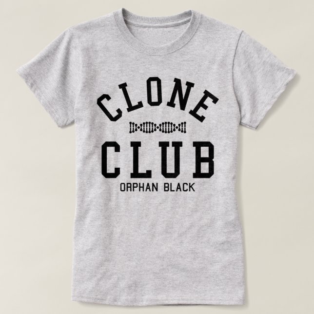 Camiseta Clube preto órfão do clone (Frente do Design)